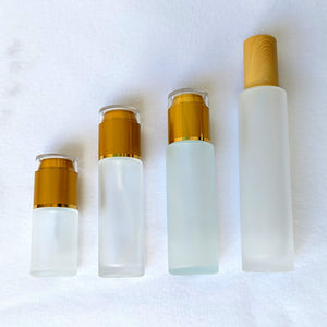 Frosted Glass Dispenser Bottles